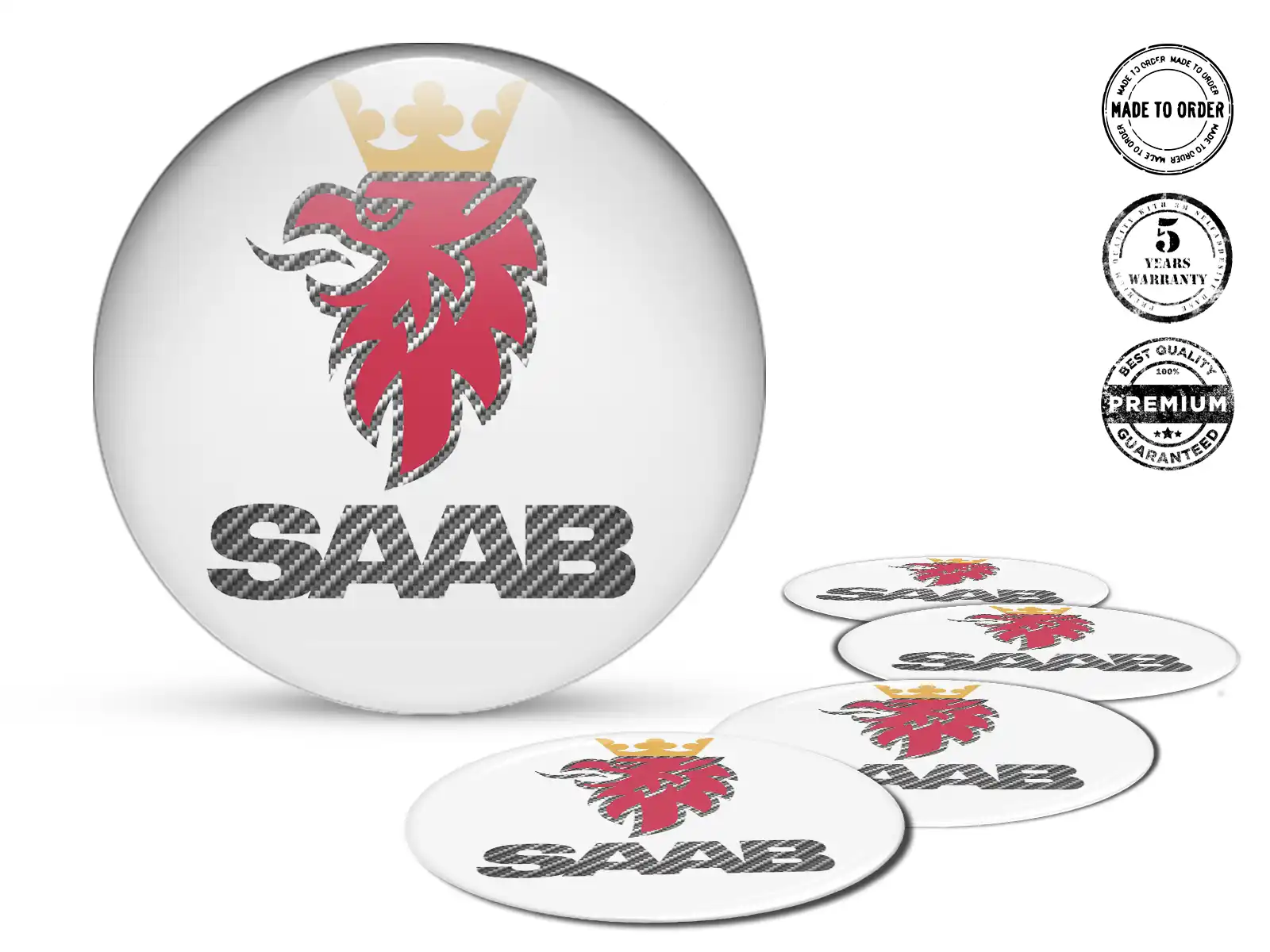 Saab Felgenplaketten Version Upgrade für Dome-Sticker